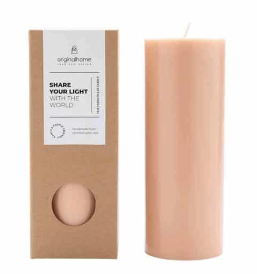 Bougie cylindrique pêche * Original Home