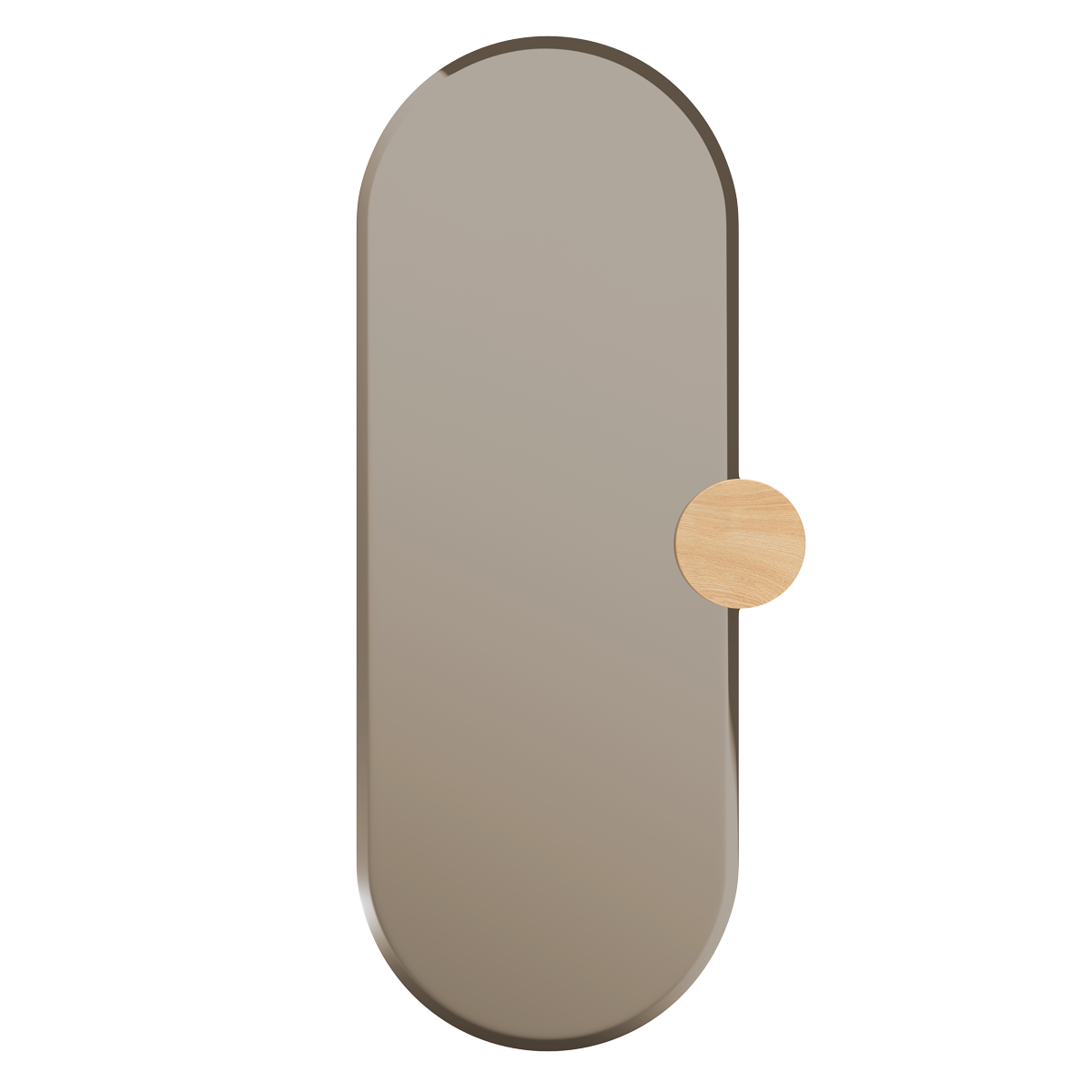 Miroir en verre fumé et chêne à suspendre 'Sonia' * Hartô Design